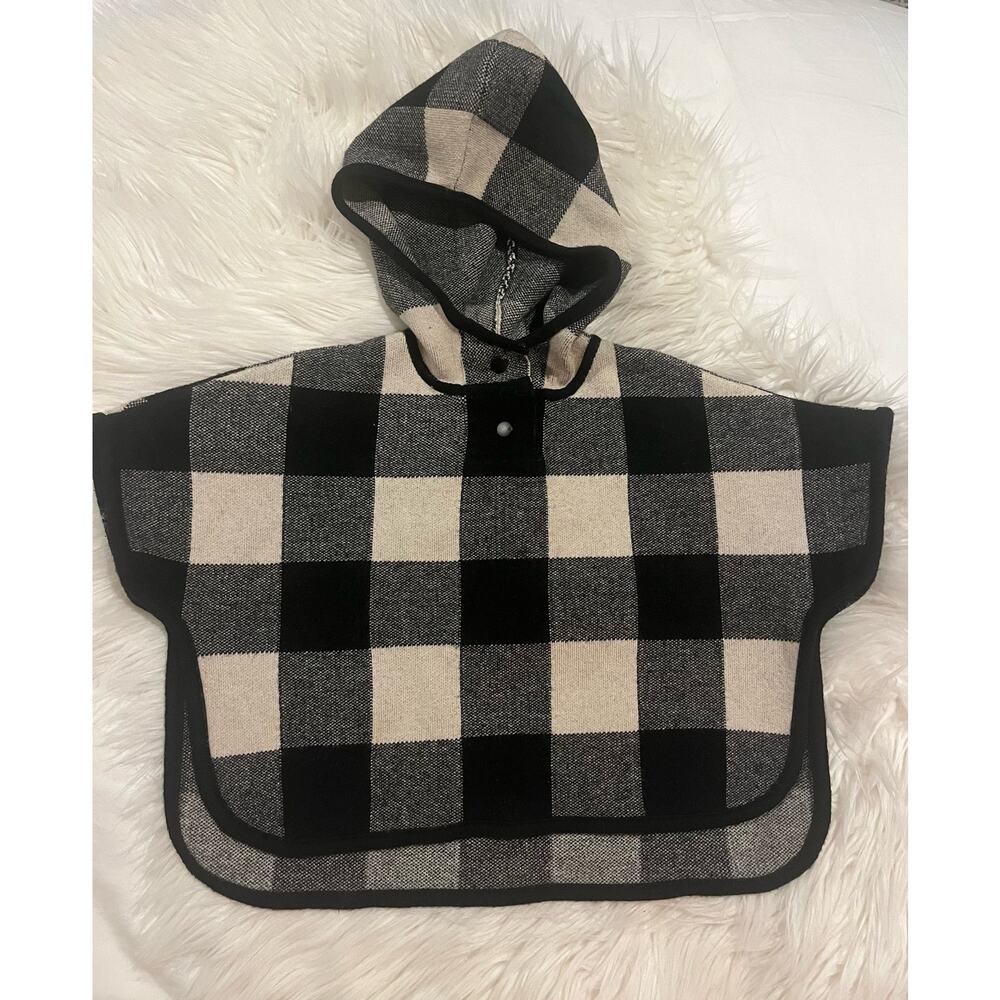 Baby Zara Checkered Knit Poncho